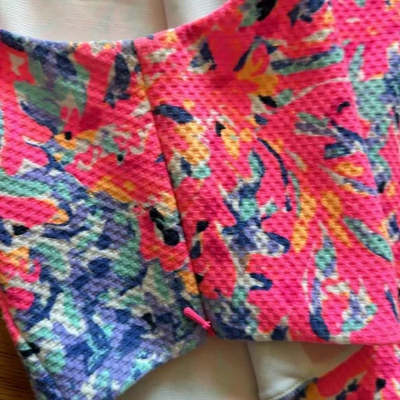 Lilly Pulitzer Two Piece Dress- coral pattern - Picture 4 of 5